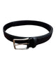 Premium Calfskin, with matching leather on both the outer and inner sides - Black BELTS46