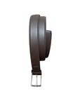 Premium Calfskin, with matching leather on both the outer and inner sides - Dark Brown BELTS46