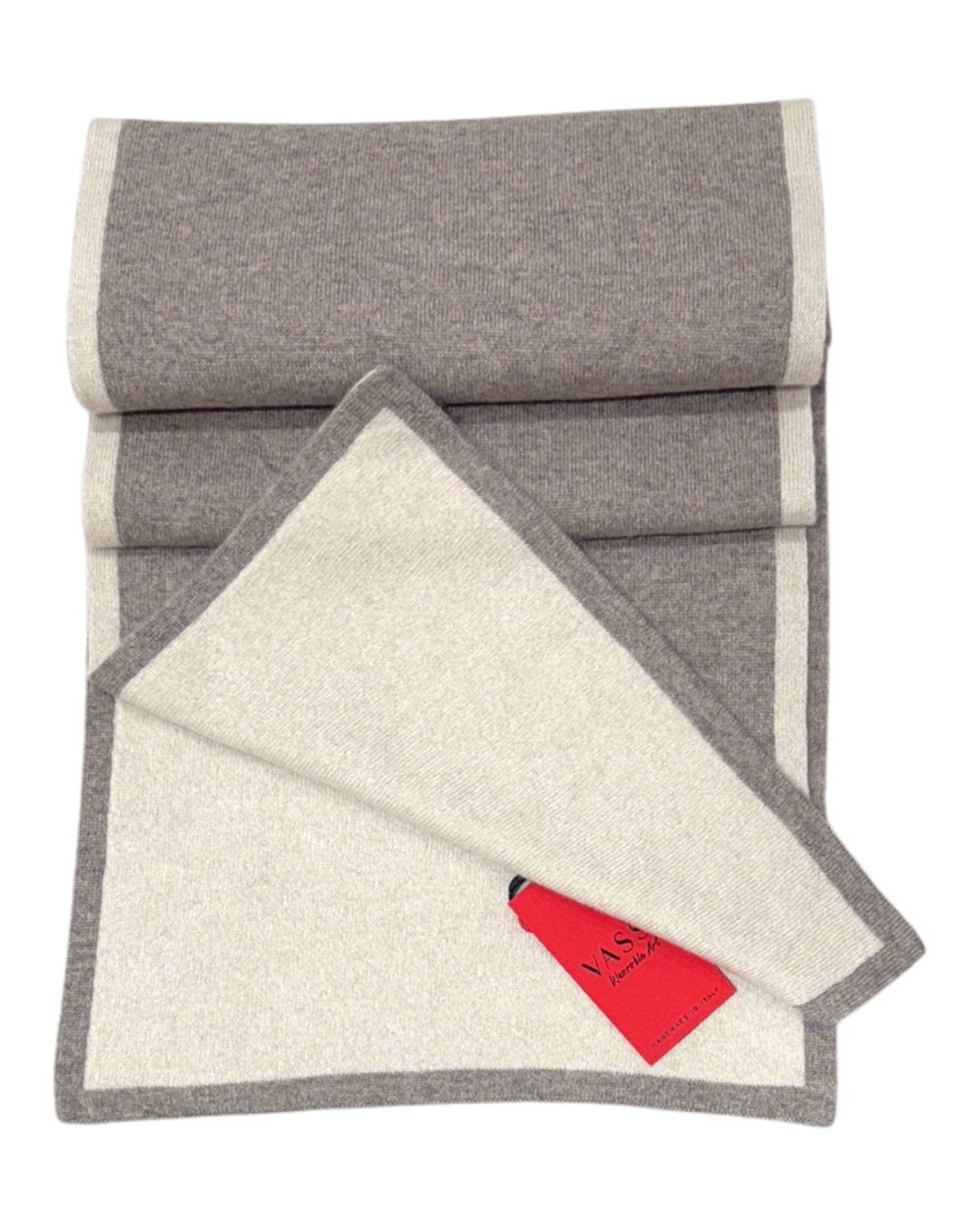 Reversible Cashmere Scarf - Dark Natural/Canvas SCARVES