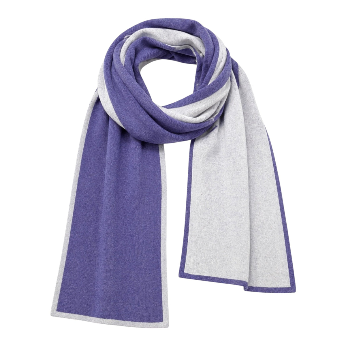Reversible Cashmere Scarf - Lavender/Heather Grey SCARVES
