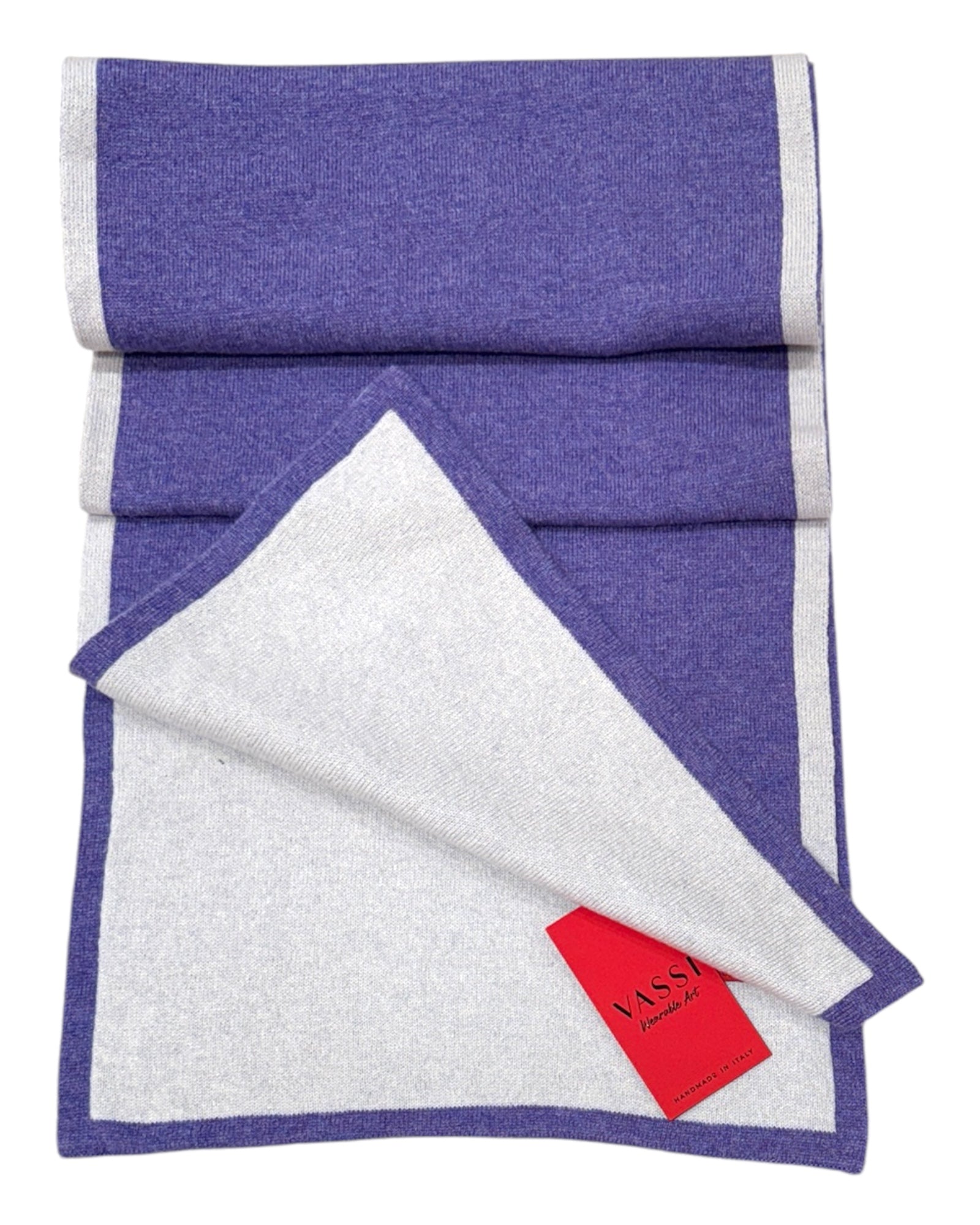Reversible Cashmere Scarf - Lavender/Heather Grey SCARVES
