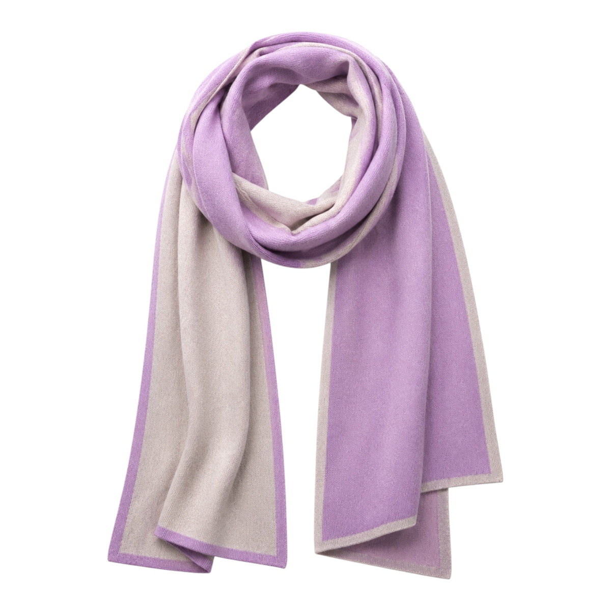 Reversible Cashmere Scarf -Lilac/Sand SCARVES