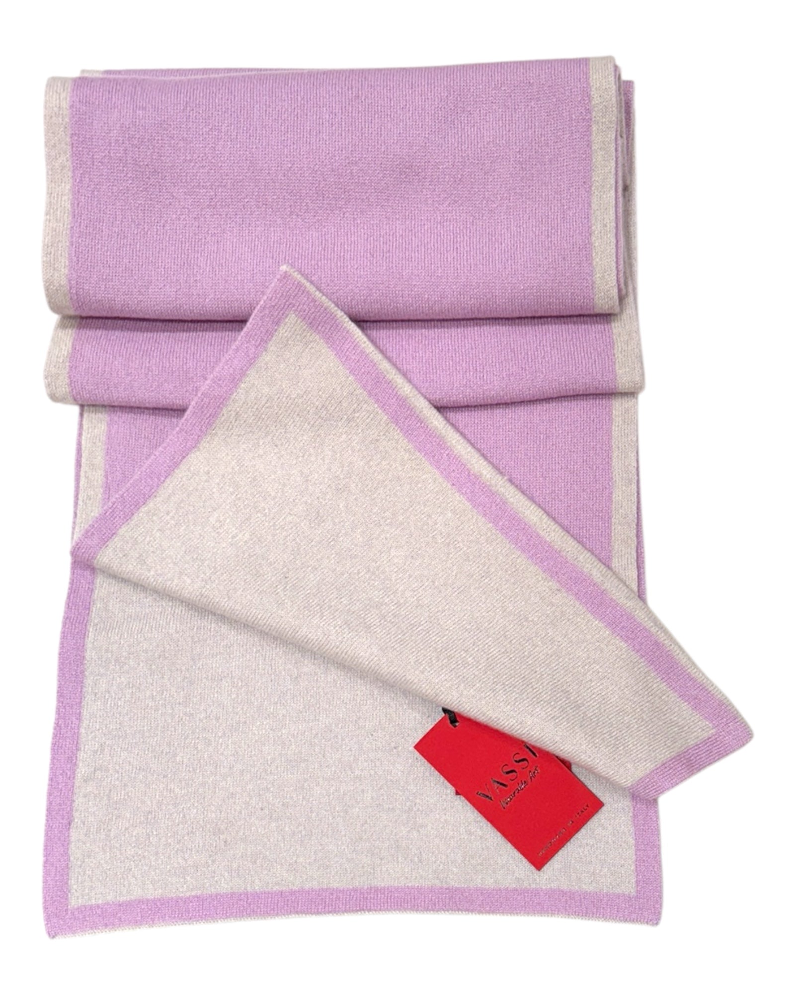 Reversible Cashmere Scarf - Lilac/Sand SCARVES