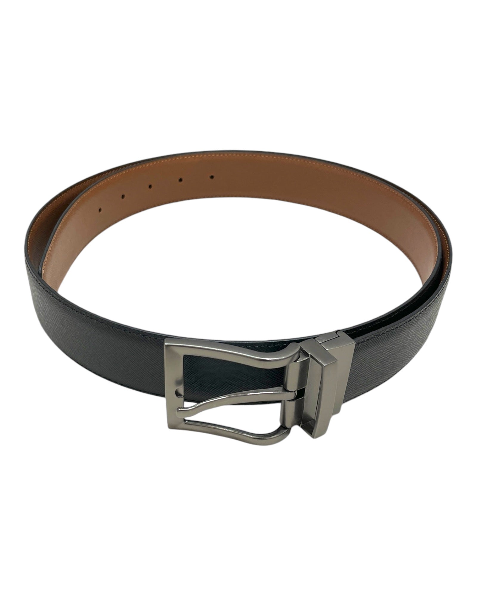 Reversible Leather Belt - Black/Caramel BELTS46