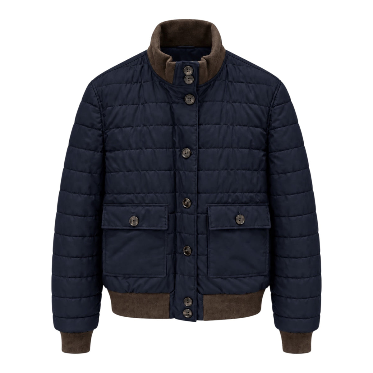 Reversible Napa leather Bomber jacket - Brown/Blue OUTERWEAR48 EU