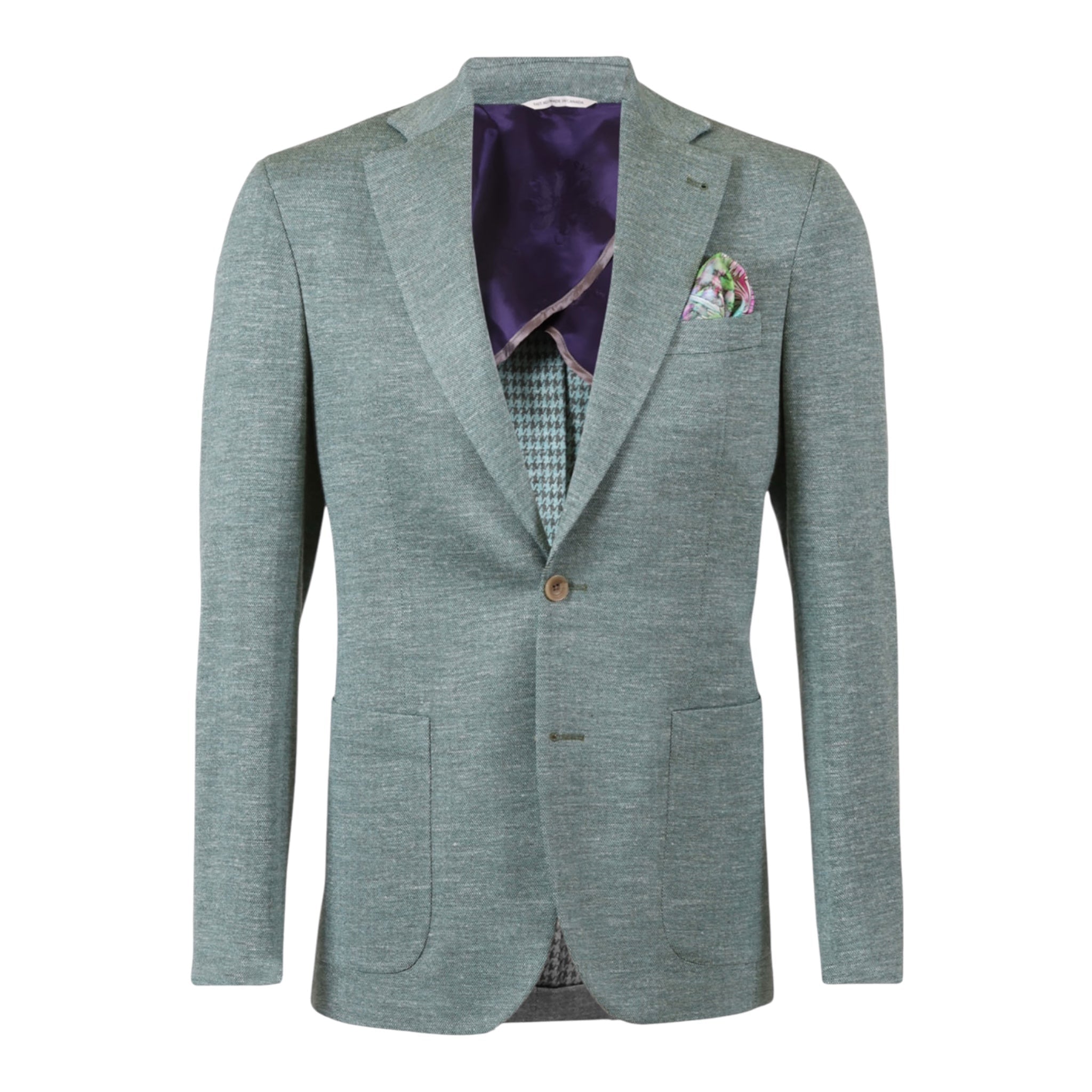 Sage Wool & Linen Knit Jersey Blazer - Loro Piana Summertime JACKETS40S