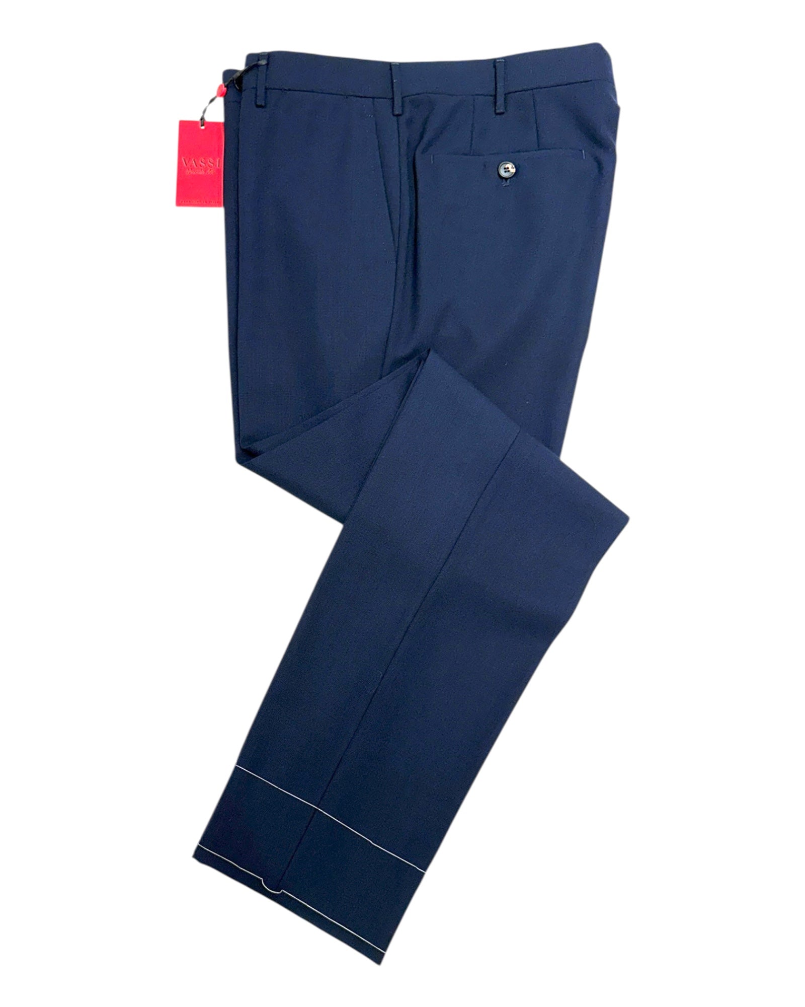Sartorial High Twist Wool Trouser - Navy Blue DRESS PANTS50 EU