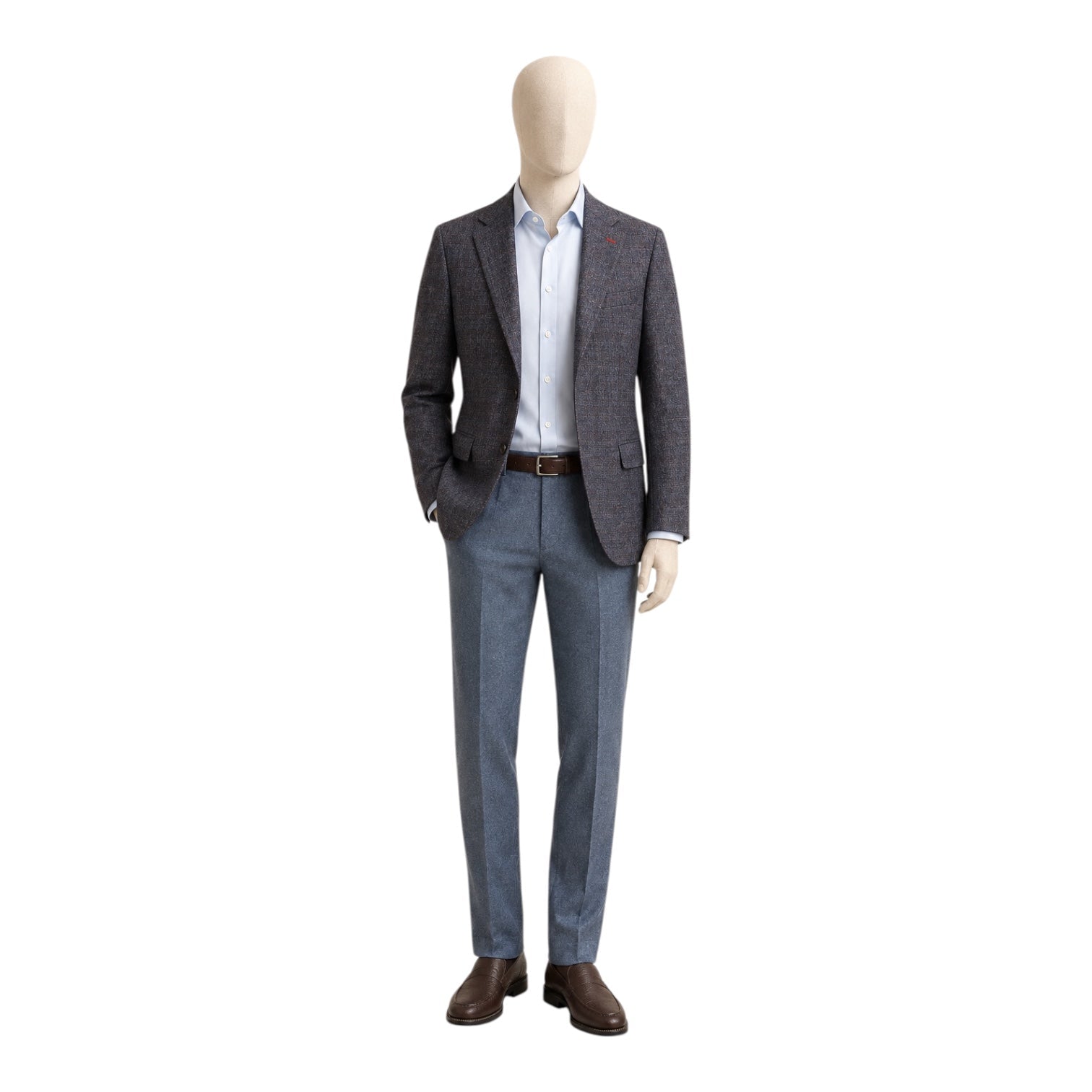 Sartorial Multi-Tonal Tweed Blazer - PIACENZA Cashmere &amp; Silk JACKETS54C EU