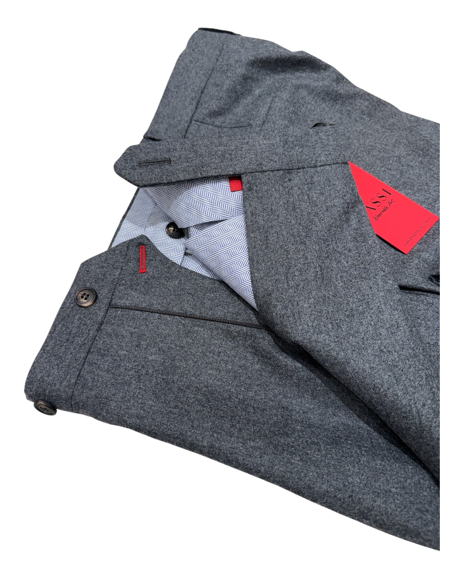 Sartorial Pleated Flannel Trouser - Mid Grey DRESS PANTS50 EU