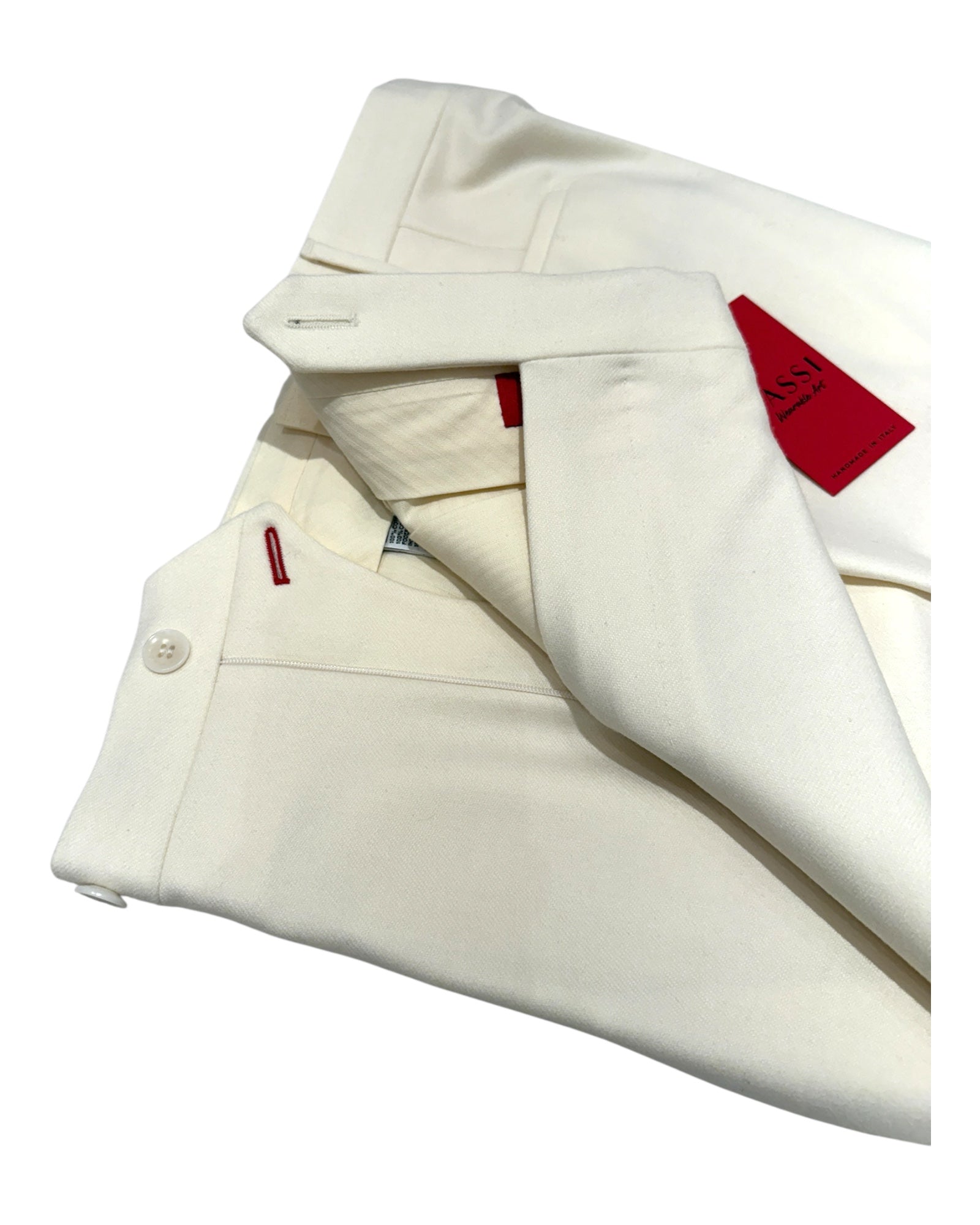 Sartorial Pleated Flannel Trouser - Milk DRESS PANTS50 EU