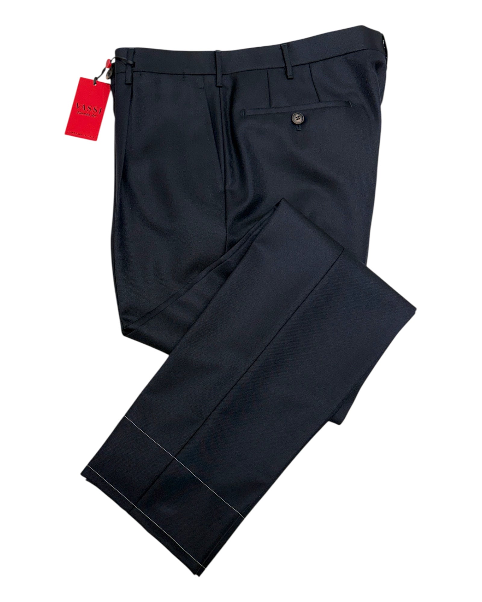 Sartorial Pleated Winter Trouser - Navy Blue DRESS PANTS50 EU
