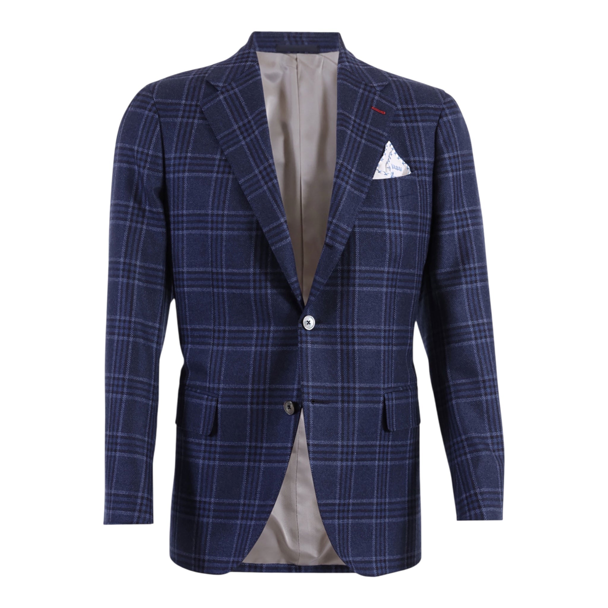 Sartorial Pure Cashmere Jacket - Blue Glen Check JACKETS50R EU