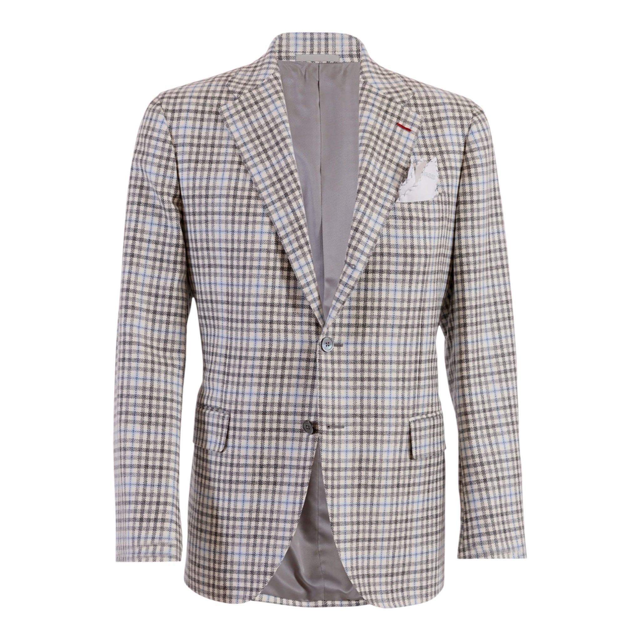Sartorial Pure Cashmere Jacket - Grey Glen Check JACKETS54C EU