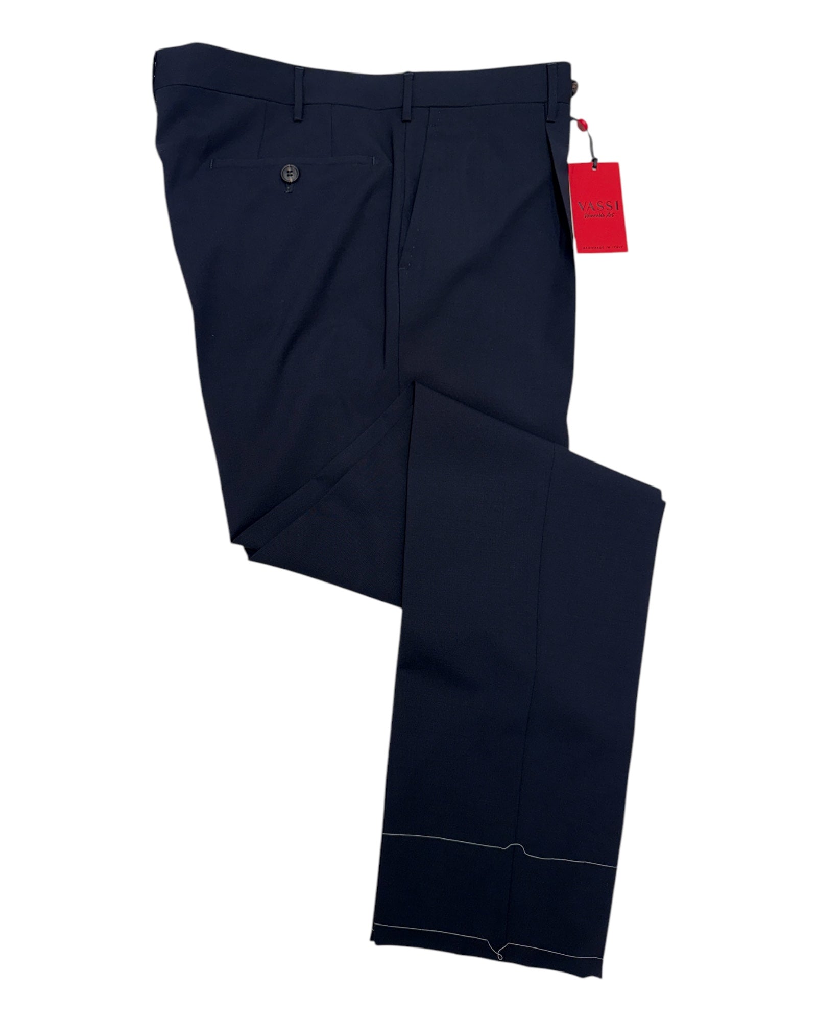 Sartorial Single Pleated Dress Pants - Navy DRESS PANTS50 EU