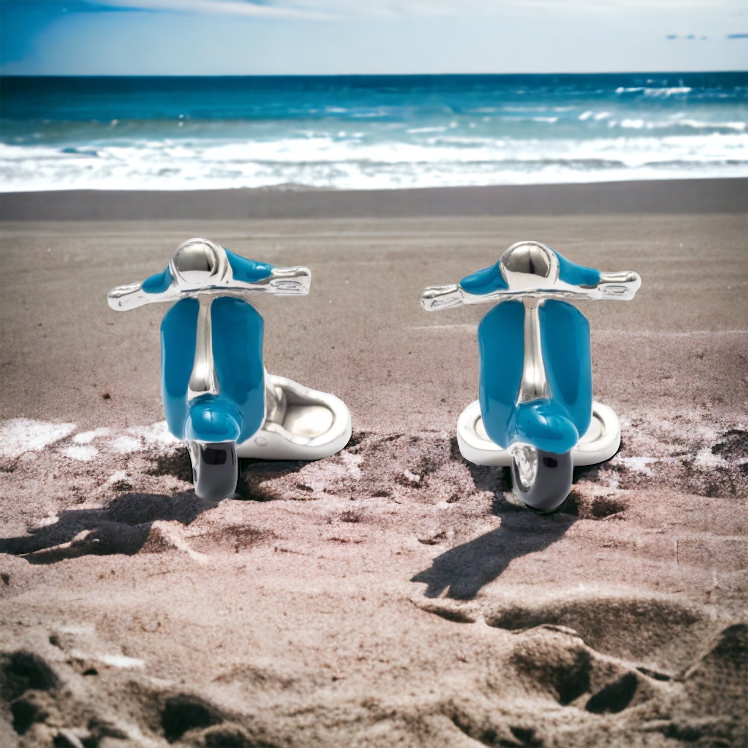 Scooter Cufflinks - Blue