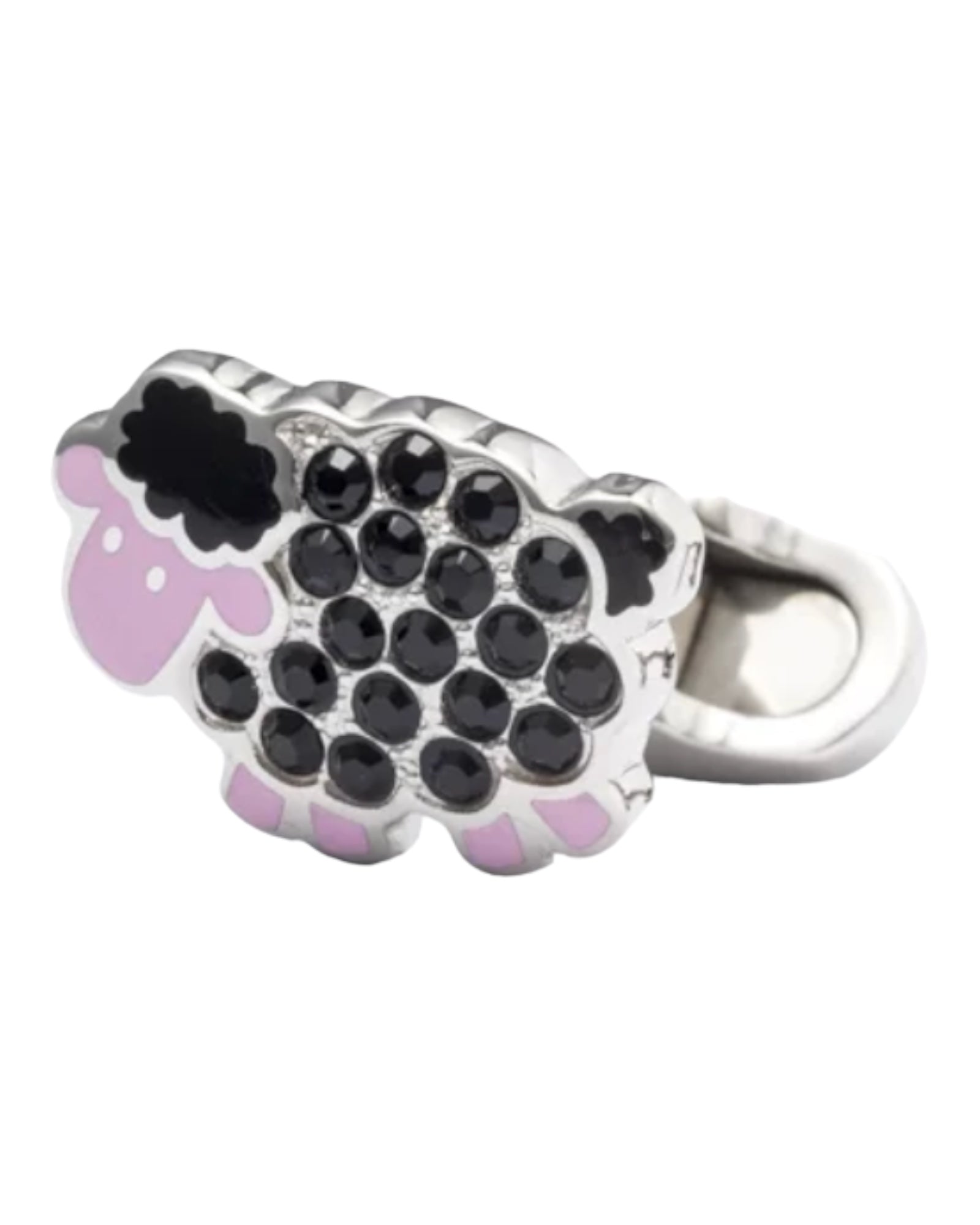 Sheep Cufflinks - Black & Pink Cufflinks