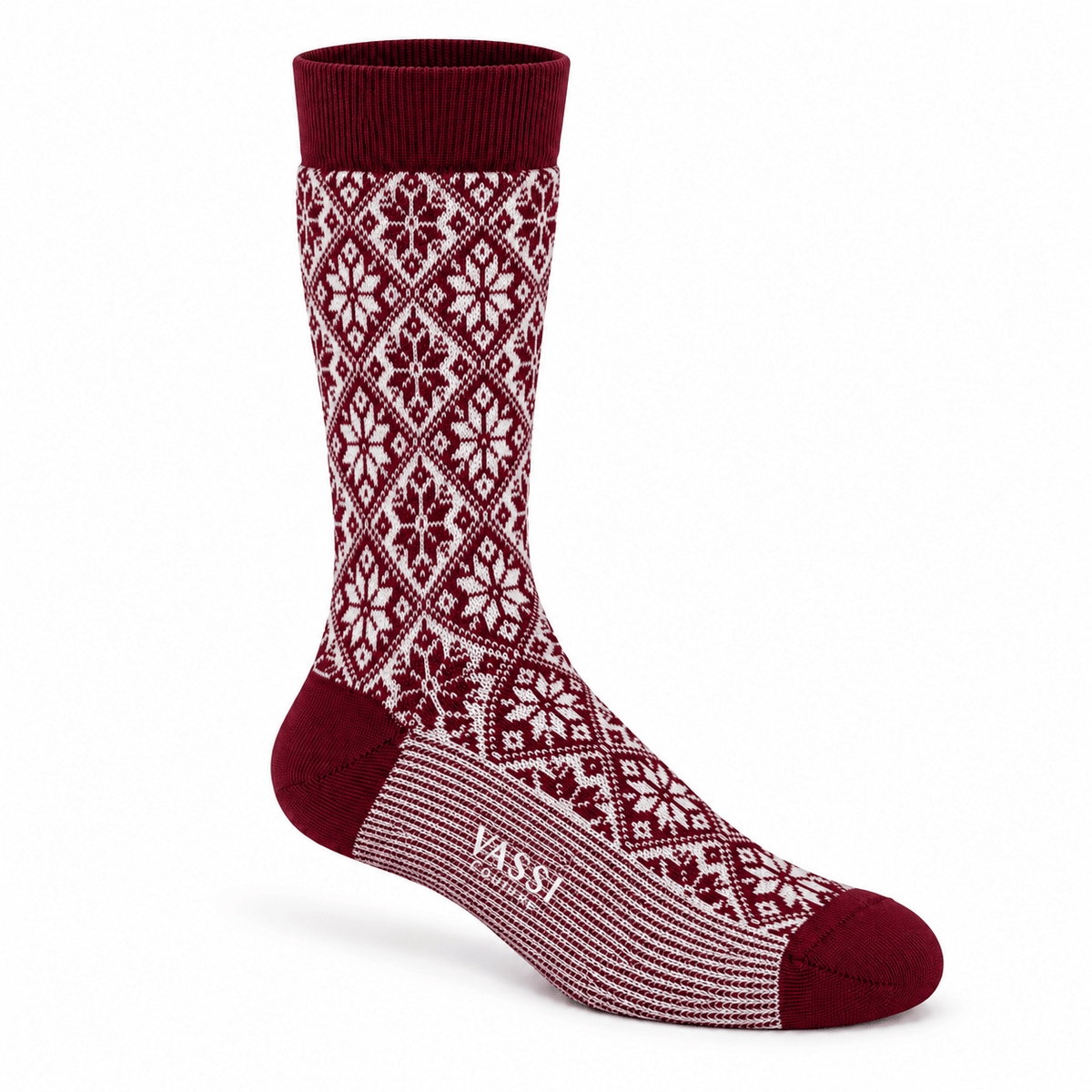 Snowflake Merino Wool Socks SocksWine