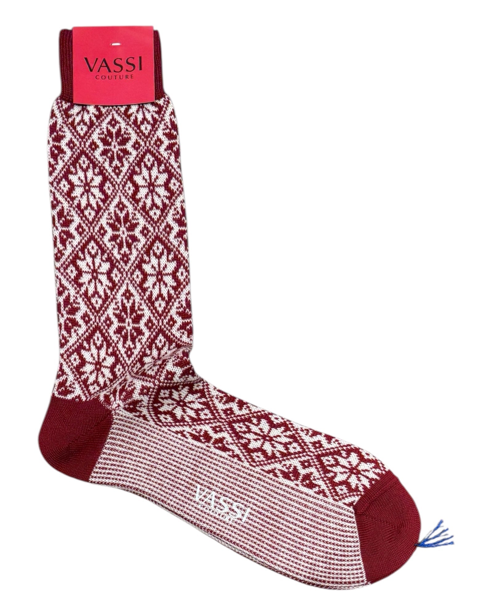 Snowflake Merino Wool Socks SocksWine