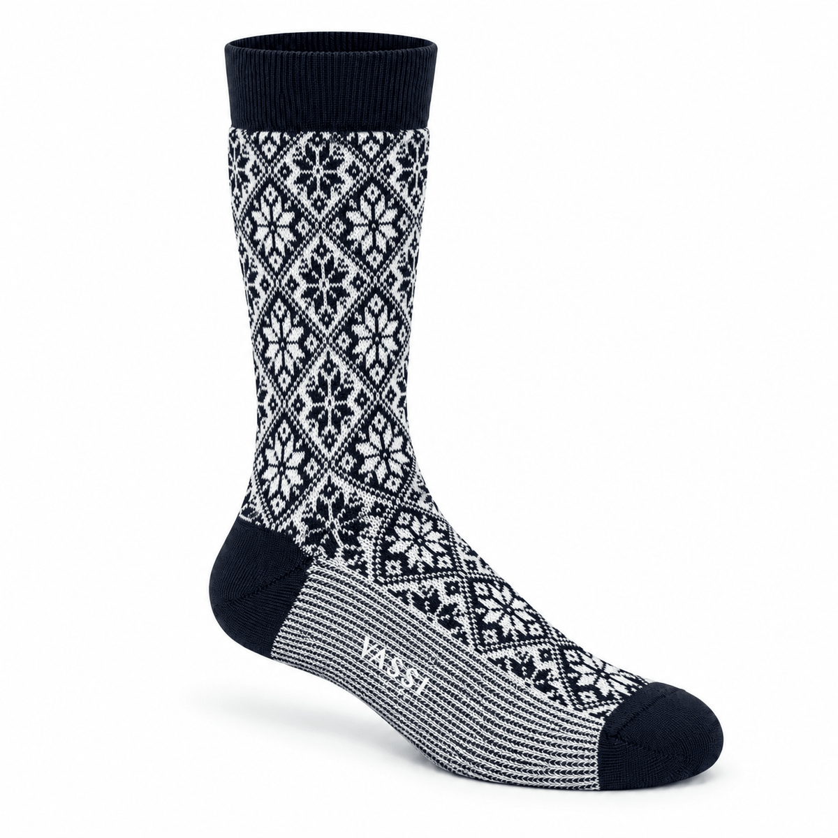 Snowflake Merino Wool Socks SocksNavy