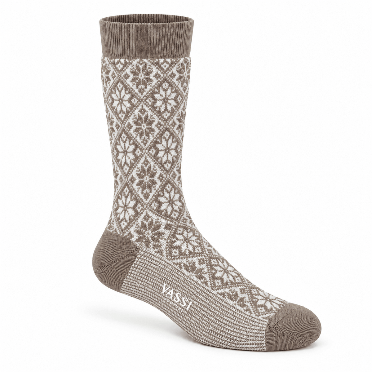 Snowflake Merino Wool Socks SocksNatural