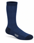 Soft-merino in Glen-Plaid Pattern SocksBLUE/NAVY