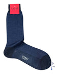 Soft-merino in Glen-Plaid Pattern SocksBLUE/NAVY