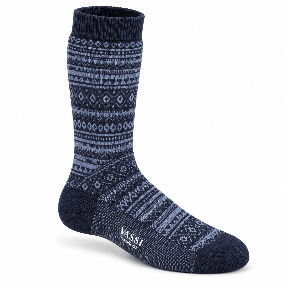 Soft-merino in Nordic -Fair Pattern SocksABISSO/FIUME