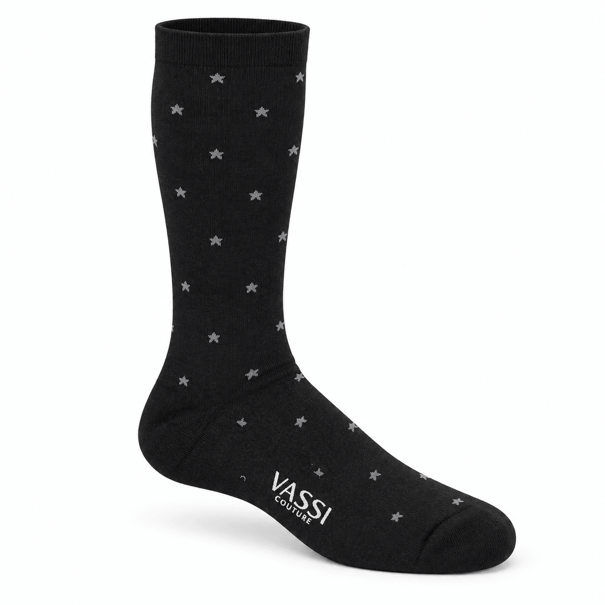 Star Printed Comfort Socks - Black_Grey Socks