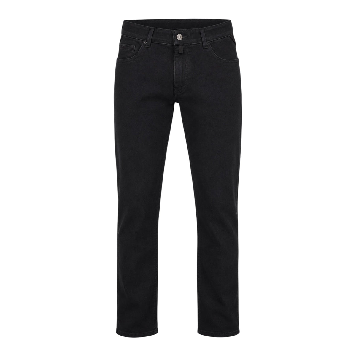 Stretch Cashmere &amp; Cotton Jeans w/Suede Trim - Black CASUAL PANTS48 EU