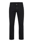 Stretch Cashmere & Cotton Jeans w/Suede Trim - Black CASUAL PANTS48 EU