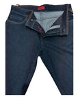 Stretch Cashmere & Cotton Jeans w/Suede Trim - Dark Blue CASUAL PANTS46 EU