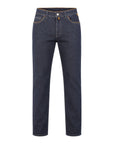 Stretch Cashmere & Cotton Jeans w/Suede Trim - Dark Blue CASUAL PANTS46 EU