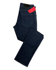 Stretch Cashmere & Cotton Jeans w/Suede Trim - Dark Blue CASUAL PANTS46 EU