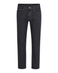 Stretch Cashmere & Cotton Jeans w/Suede Trim - Grey CASUAL PANTS48 EU