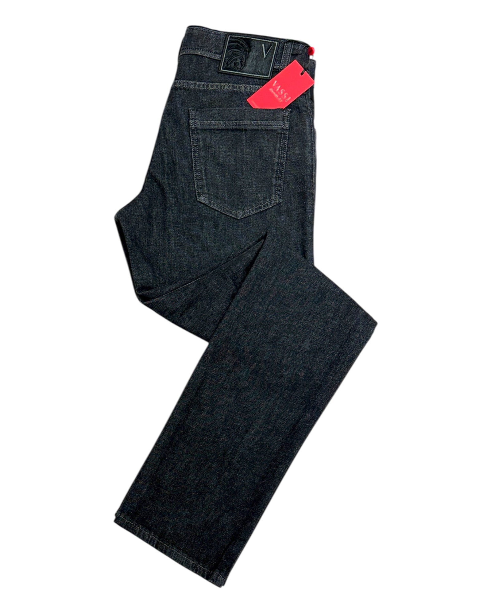 Stretch Cashmere & Cotton Jeans w/Suede Trim - Grey CASUAL PANTS48 EU