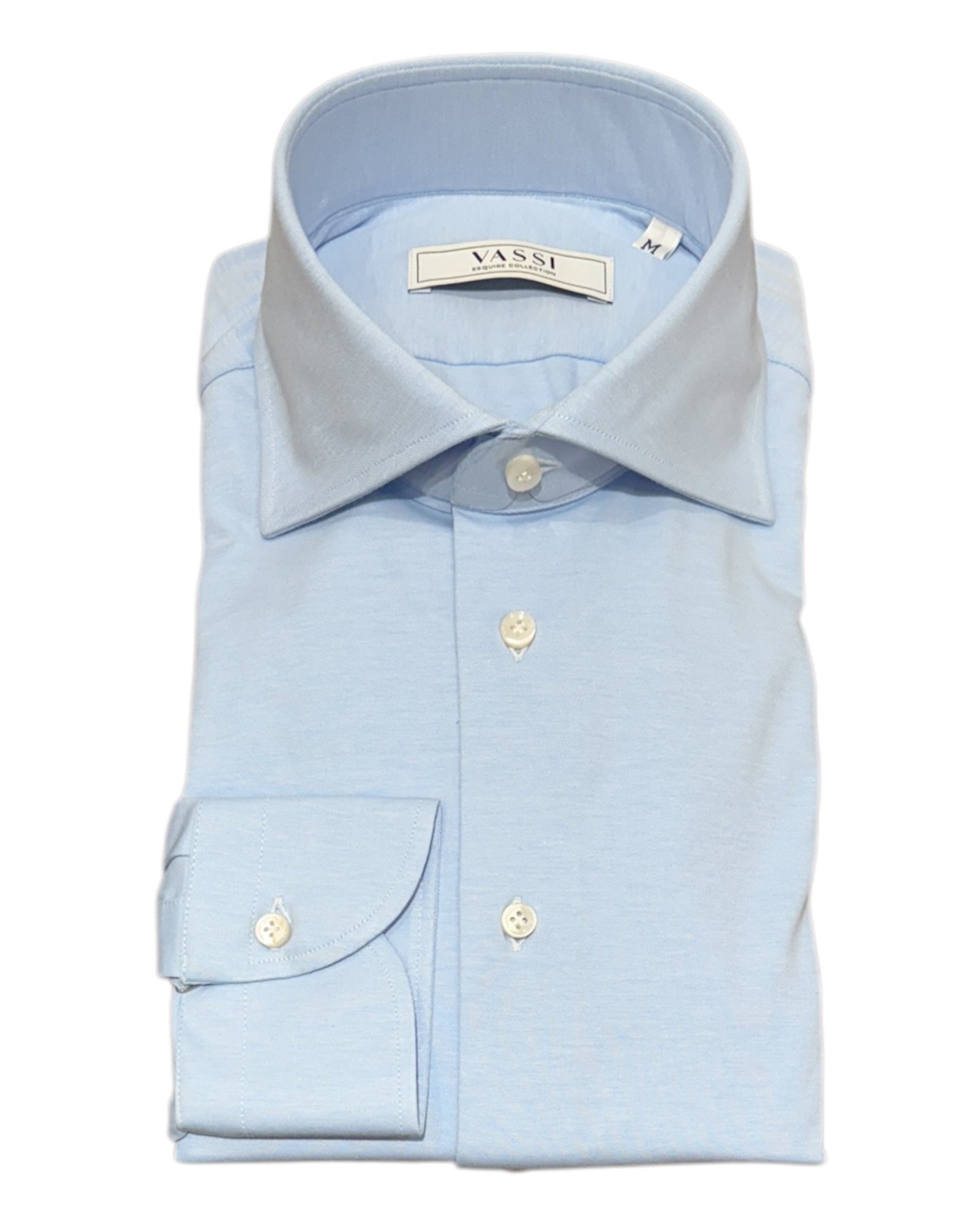 Stretch Cotton Sport Shirt - Blue SPORT SHIRTSS