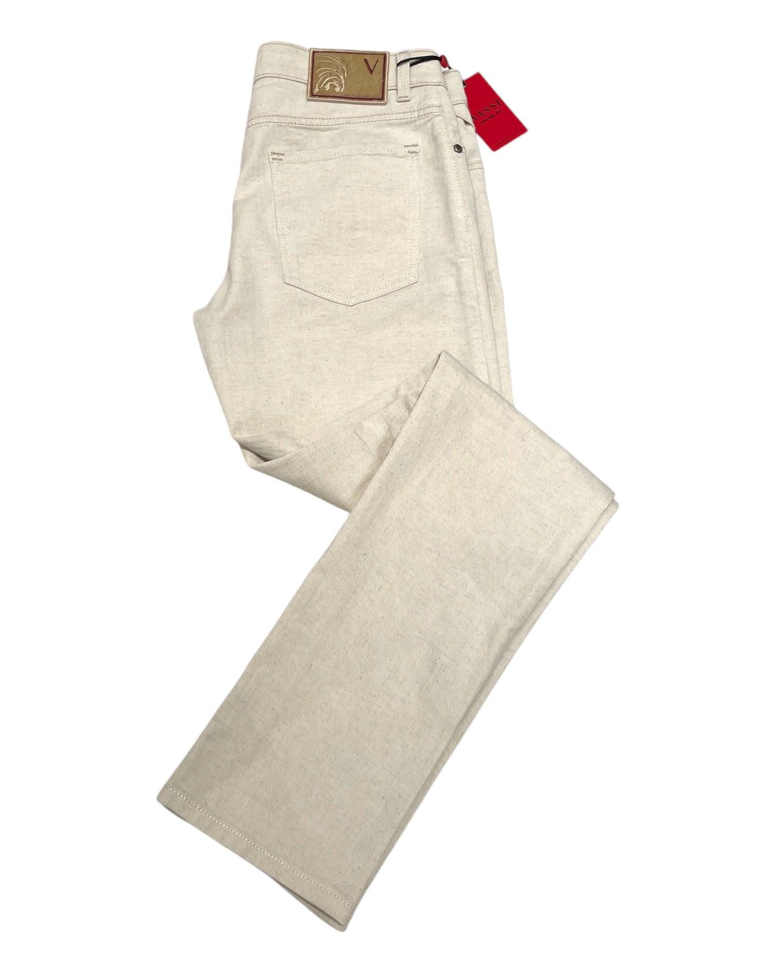 Stretch Linen - Cotton Jean - Oatmeal CASUAL PANTS48 EU