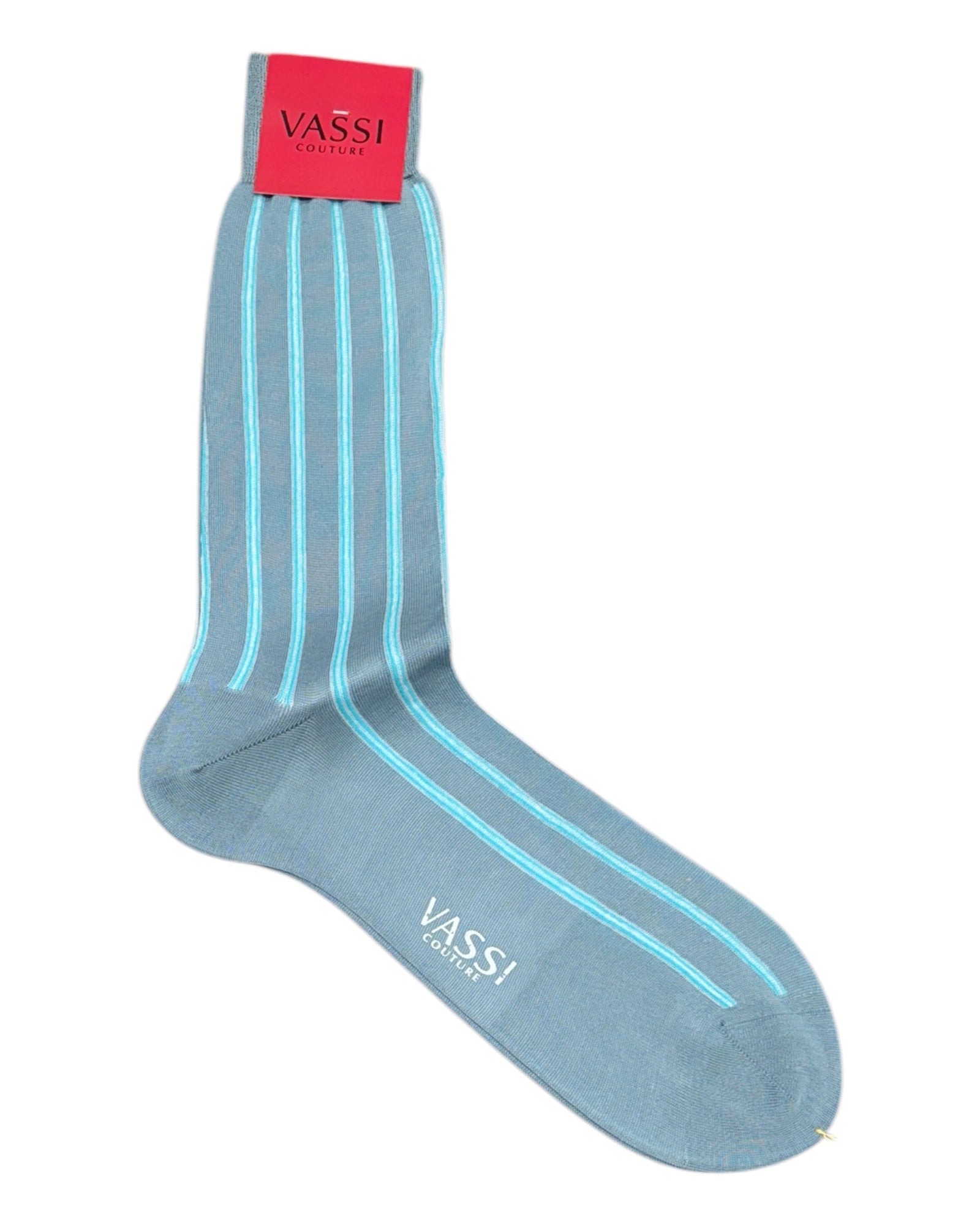 Striped Cotton Socks - Teal/Turquoise SocksM