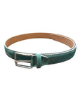 Suede Belt with Distressed Jeans Effect - Aquamarine BELTS44