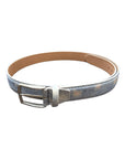 Suede Belt with Distressed Jeans Effect - Blue BELTS44