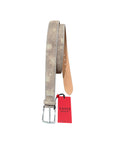 Suede Belt with Distressed Jeans Effect - Taupe BELTS44