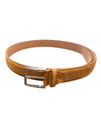 Suede Leather Belt, Tone - on - Tone Stitching, Nubuck Lining - Tuscan Tan BELTS44