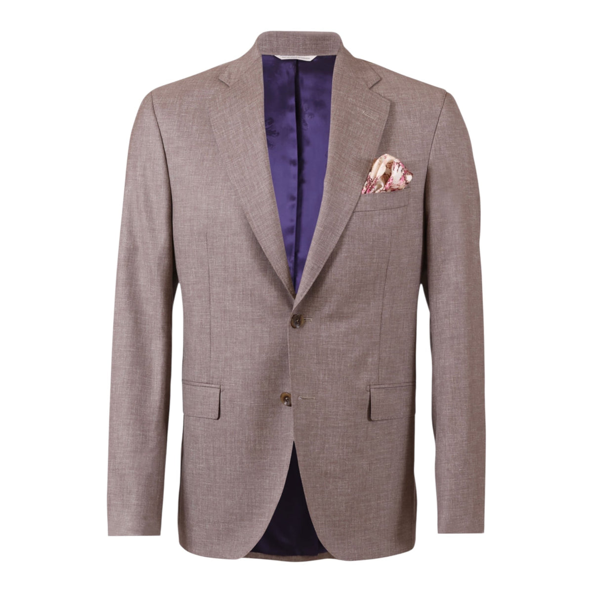 Tan Splash Yarn Blue Super 150'S SUITS44S