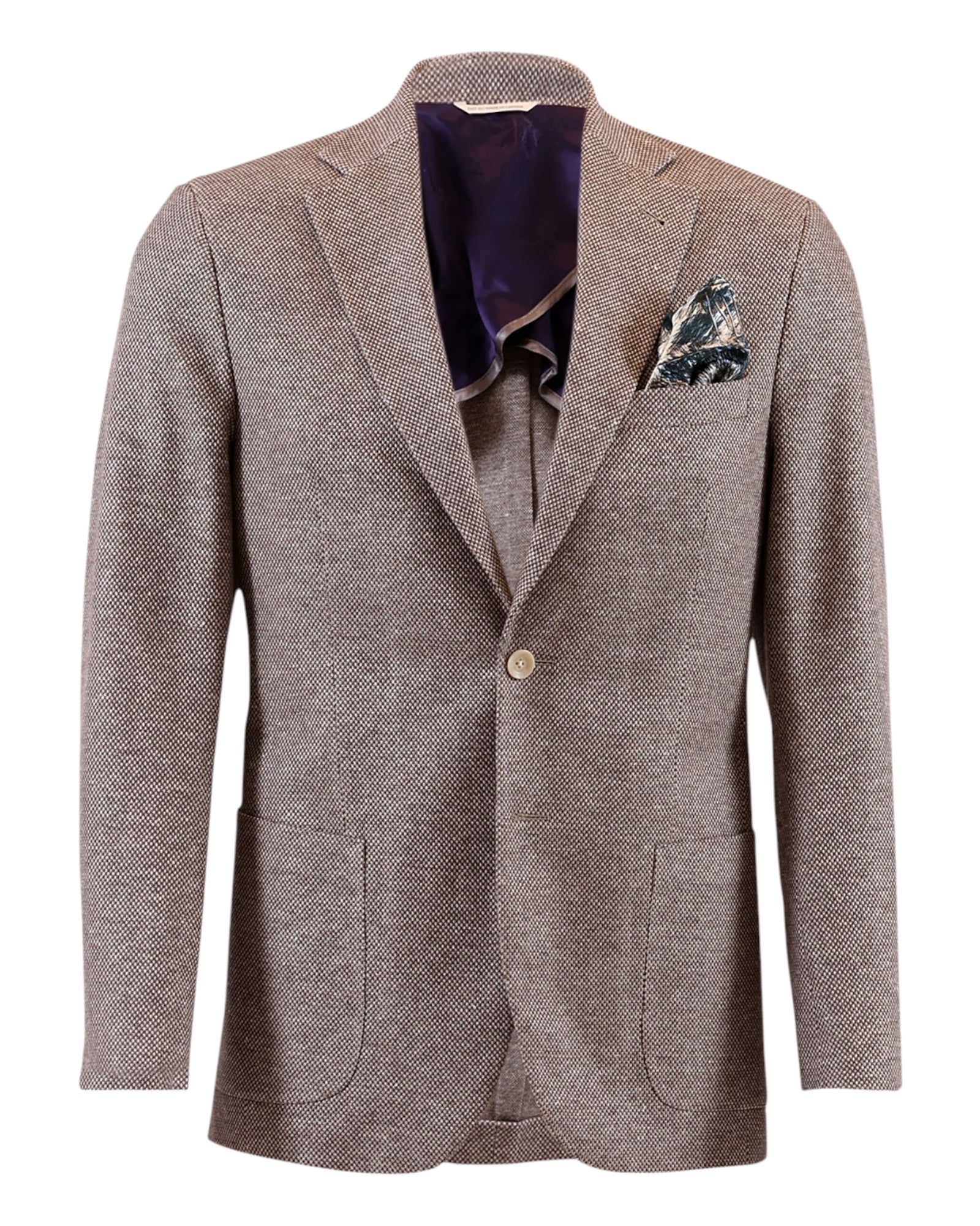 Tan/Brown Pique Knit Blazer JACKETS42S