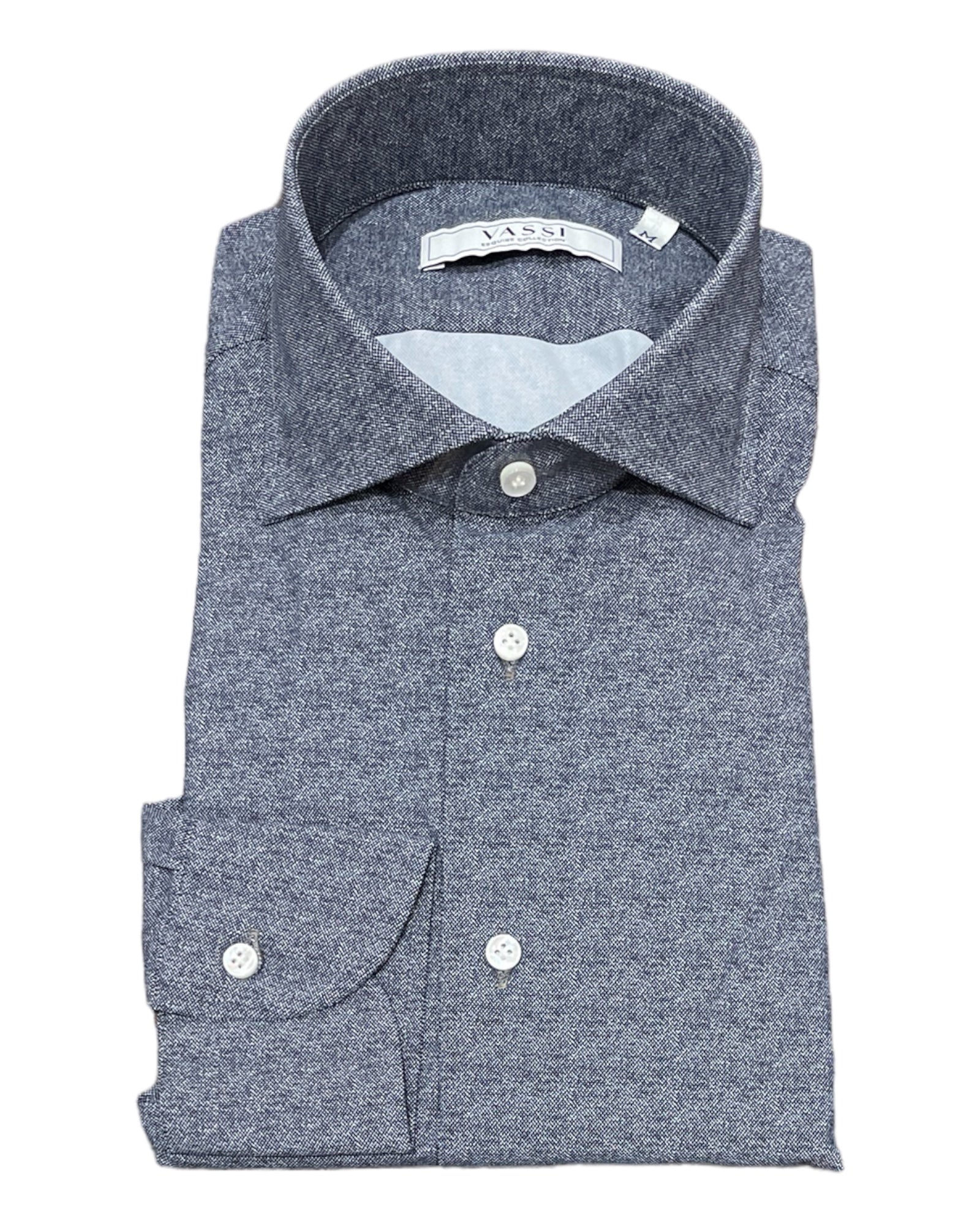 Tonal Dark Blue Stretch Shirt SPORT SHIRTSS
