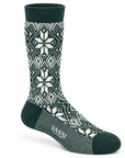 Traditional SnowFlake Wool Socks SocksGreen