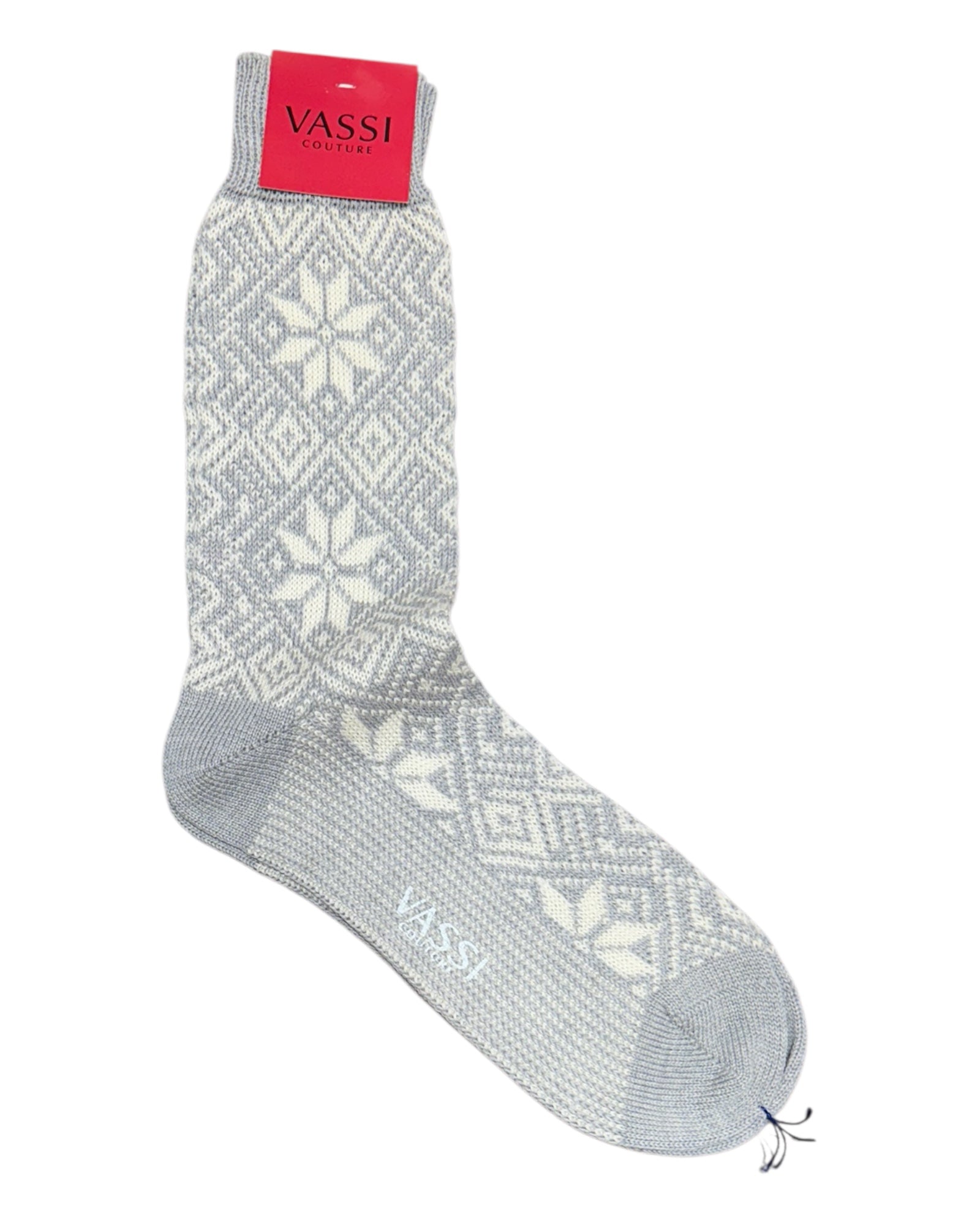 Traditional SnowFlake Wool Socks SocksGrey