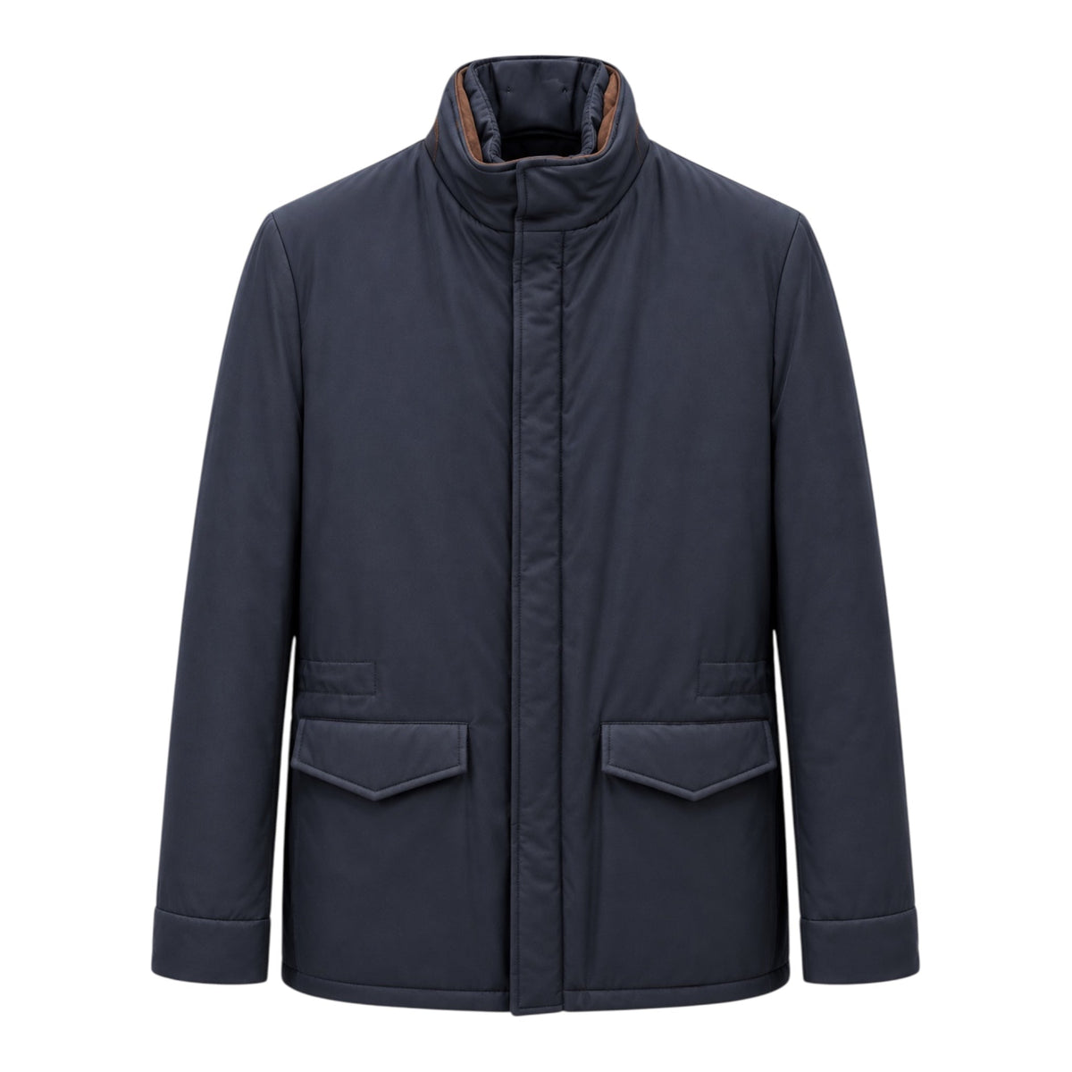 Twill Traveler Jacket with Shearling Lining - Navy OUTERWEAR50 EU