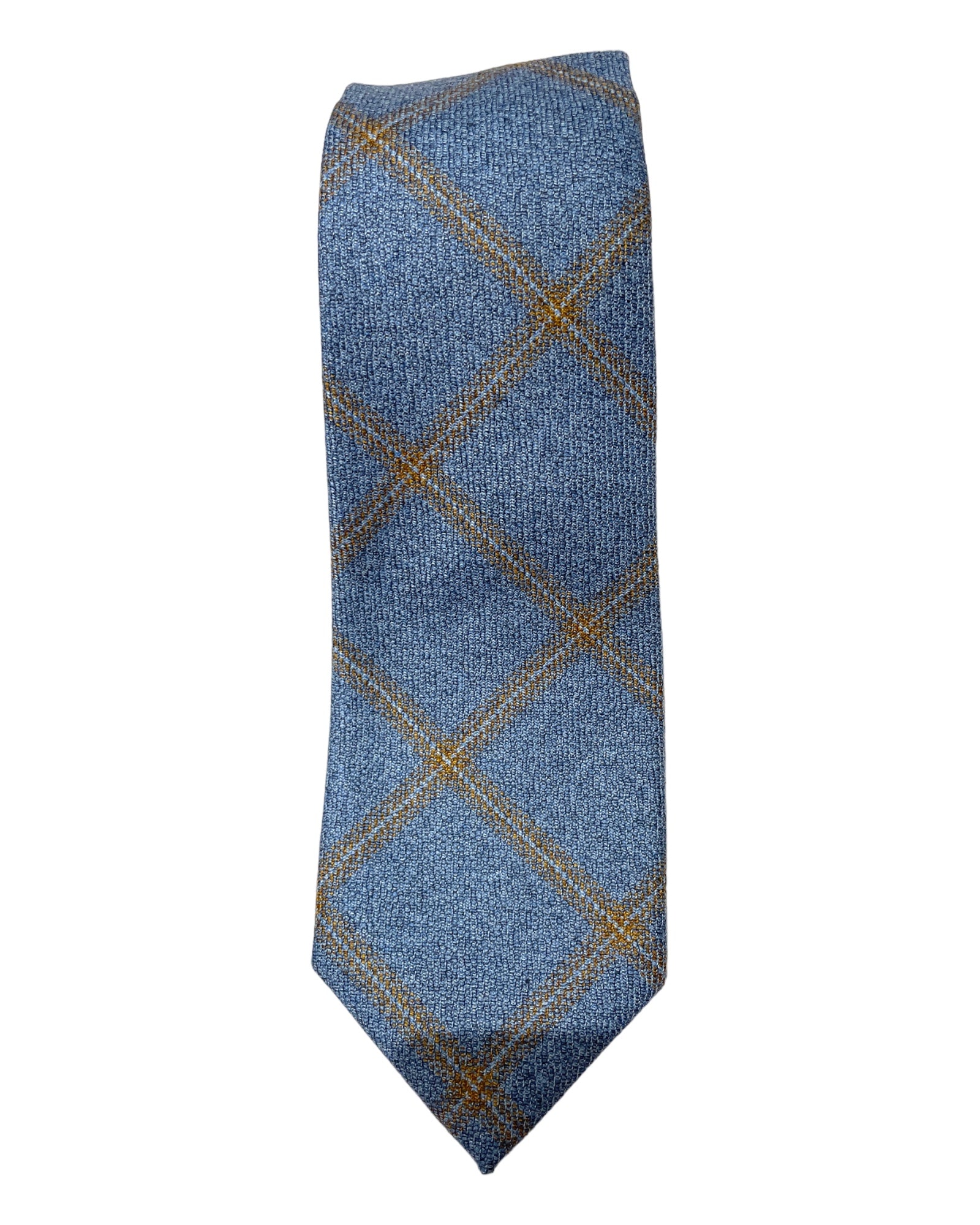 Pure Cashmere Windowpane Check Tie TIESBlue