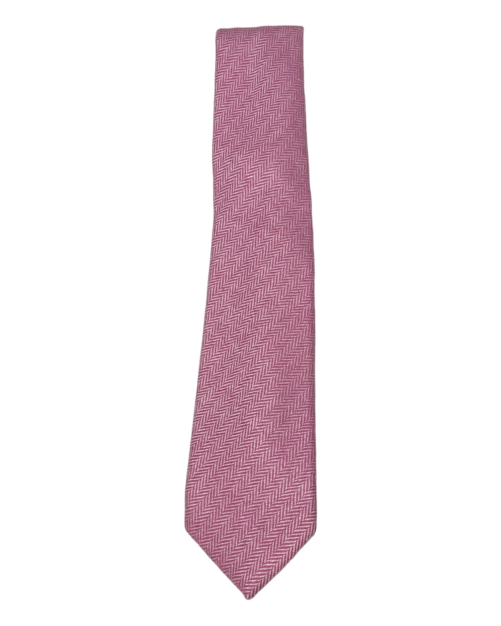 Pure Cashmere, Herringbone, Seven-Fold Tie TIESPink